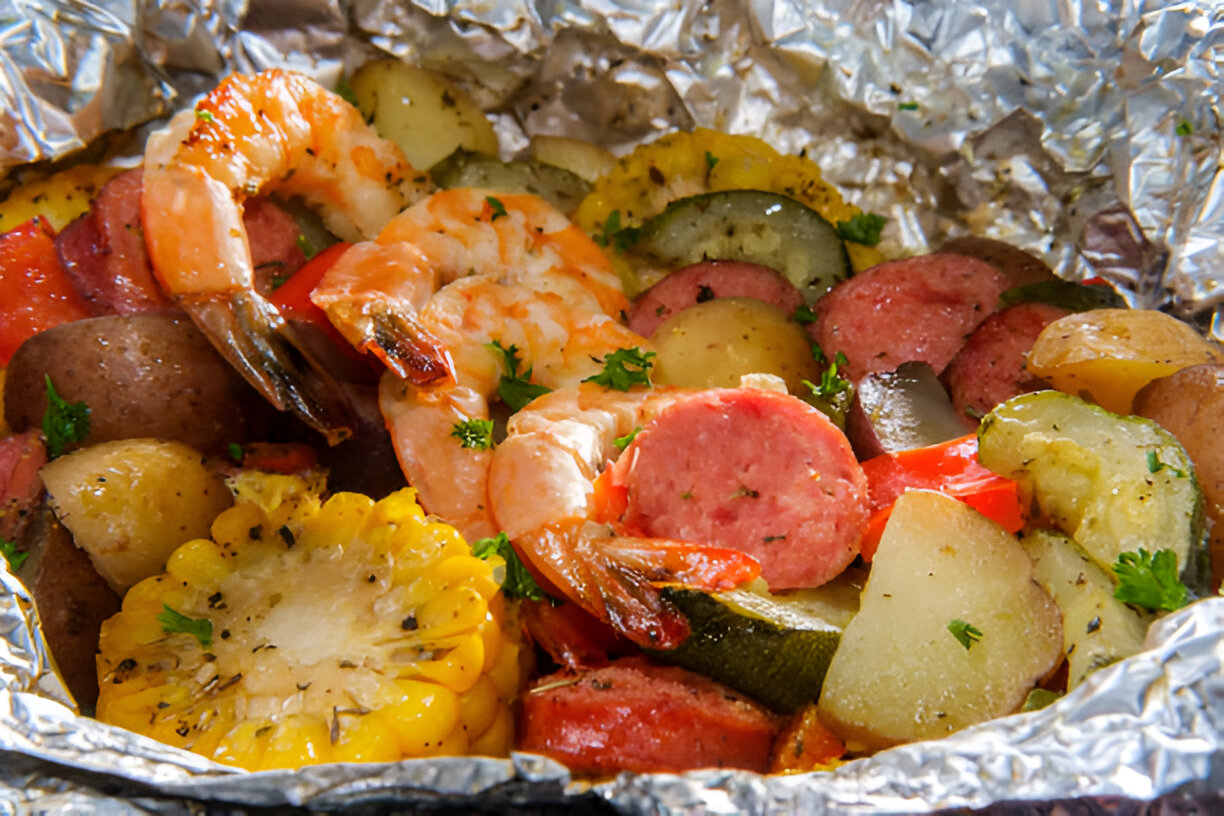 Shrimp Boil Foil Packets Recipe