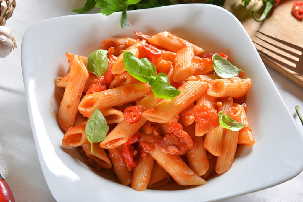 Penne Pasta with Chili Sauce Recipe