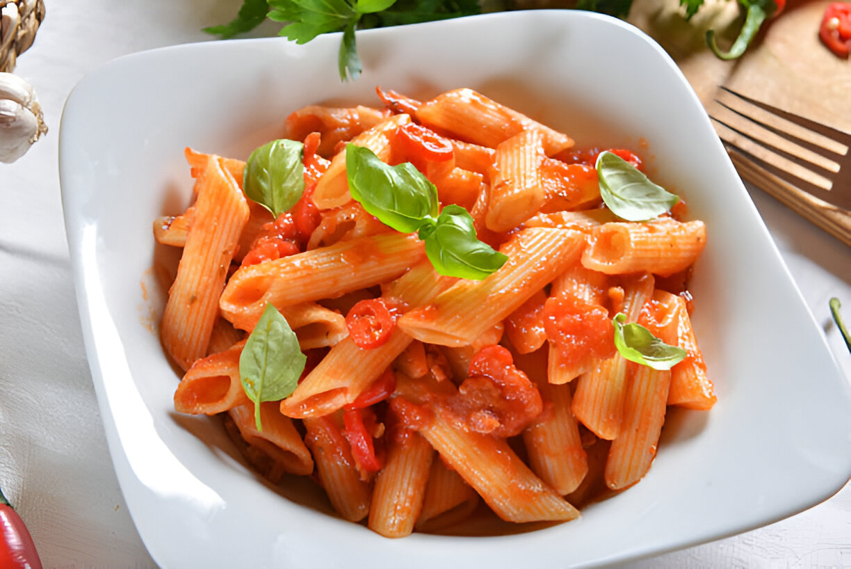 Penne Pasta with Chili Sauce Recipe