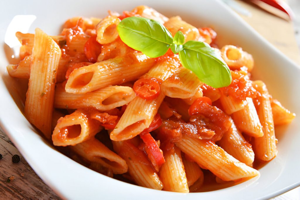 Penne Pasta with Chili Sauce Recipe