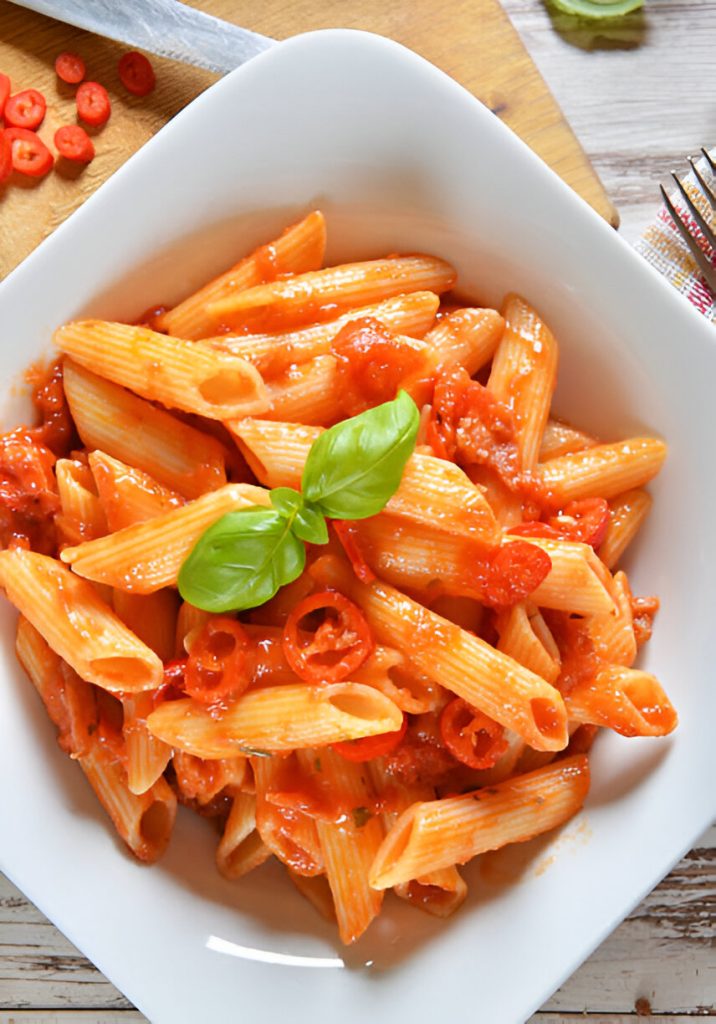 Penne Pasta with Chili Sauce Recipe