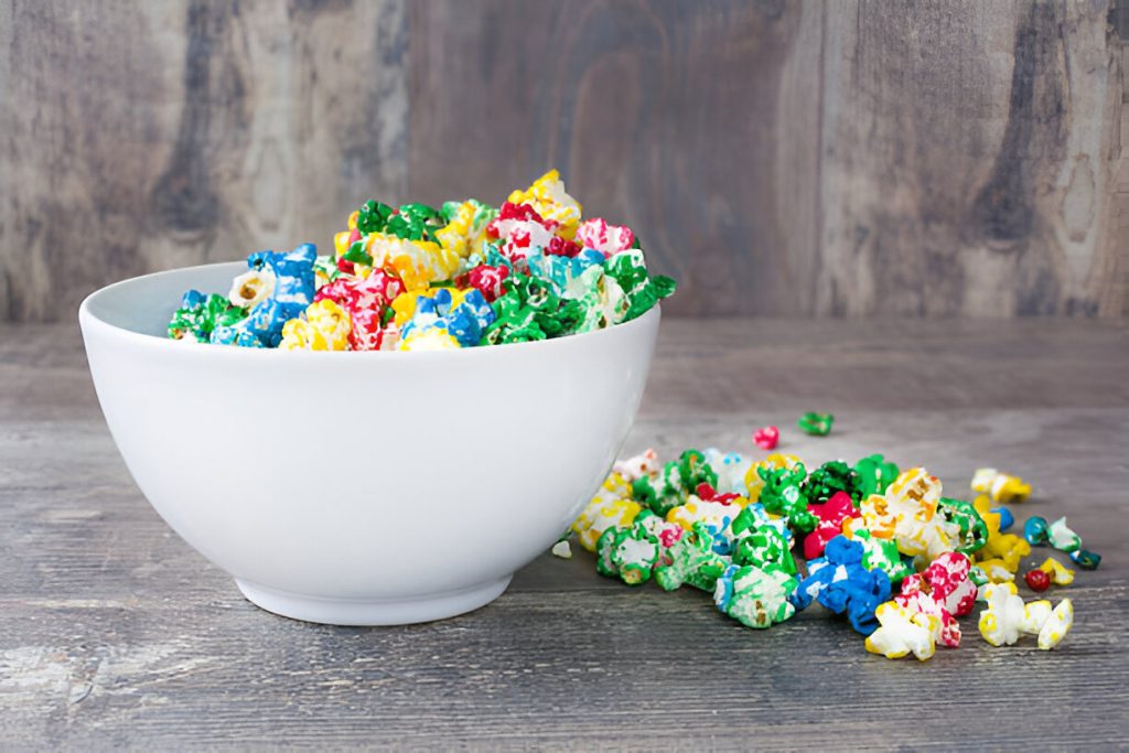 Christmas Rainbow Popcorn Recipe