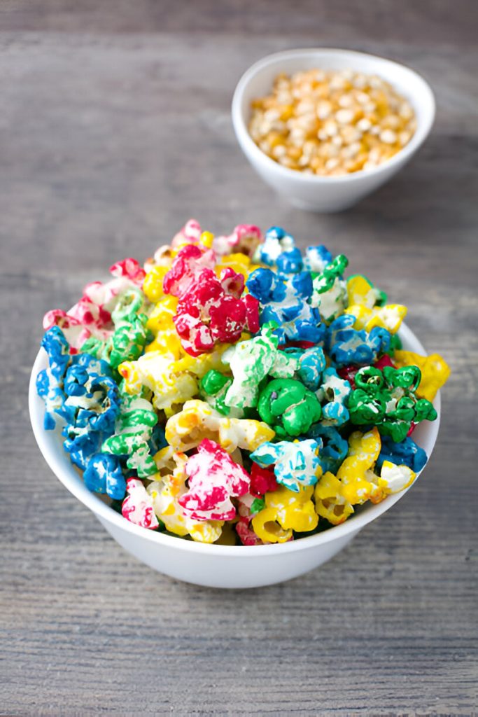 Christmas Rainbow Popcorn Recipe