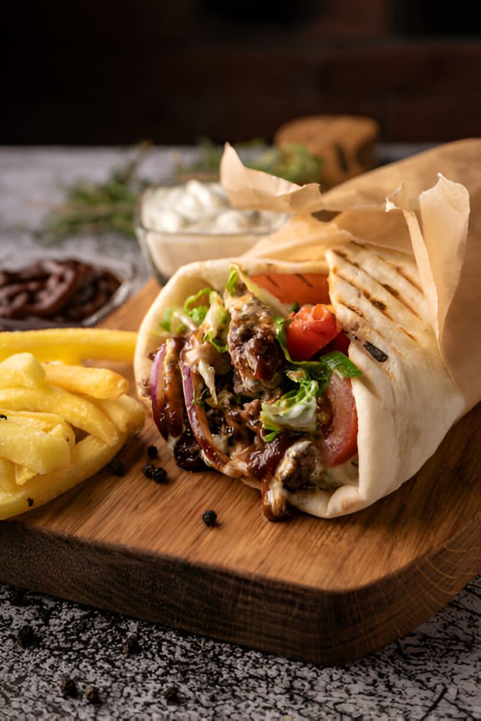 Chicken Shawarma with Fries Recipe