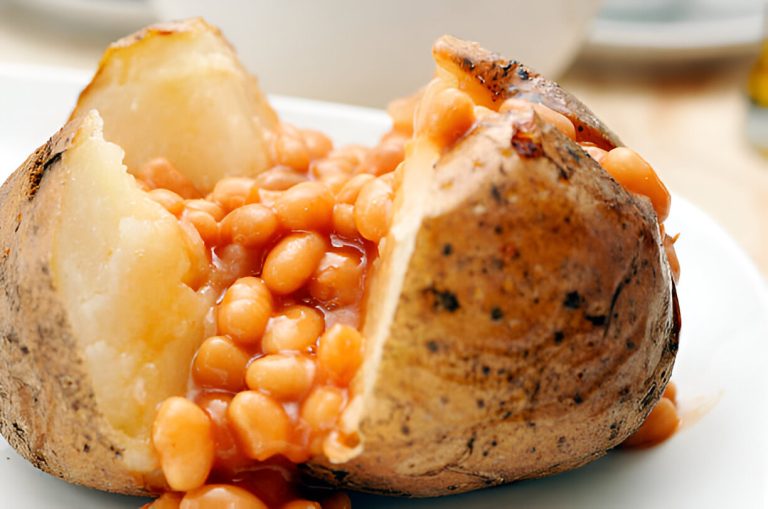 Baked Potato with Beans Recipe