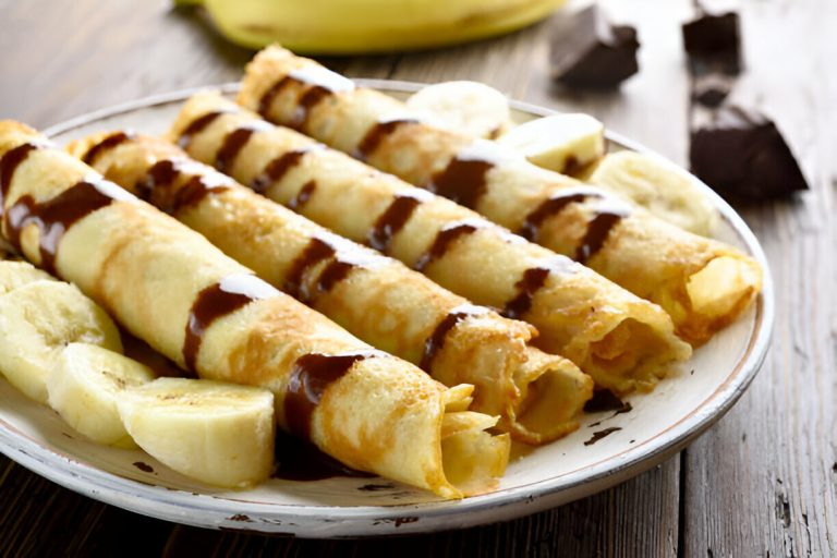 Chocolate and Banana French Crepes Recipe