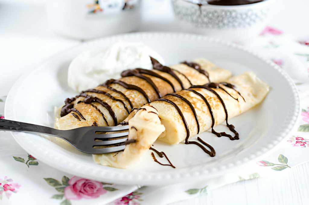 Chocolate and Banana French Crepes Recipe