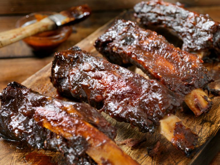 Slow Roasted Beef Ribs with BBq Sauce Recipe