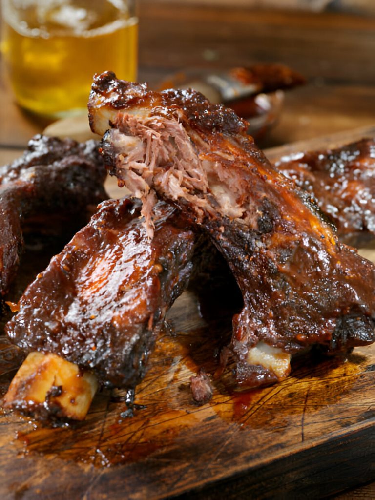 Slow Roasted Beef Ribs with BBq Sauce Recipe