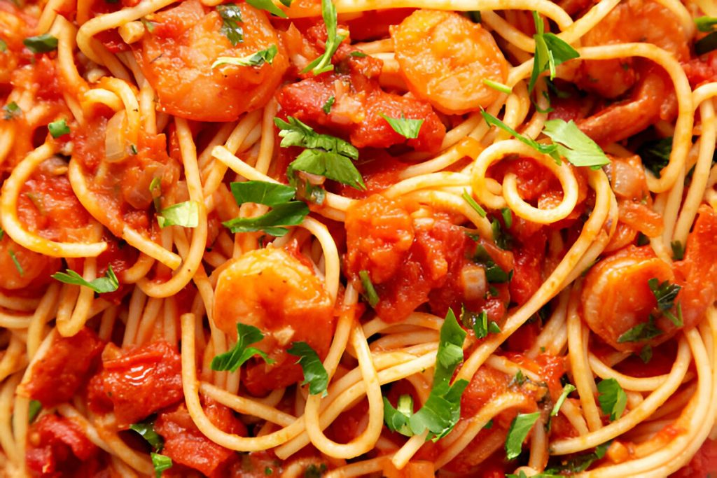 One-Pot Garlic Tomato Shrimp Pasta Recipe