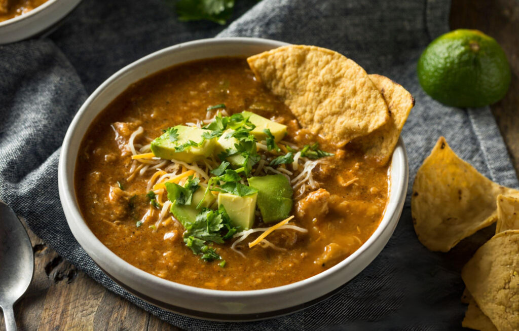 Crockpot Spicy Chicken Tortilla Soup Recipe